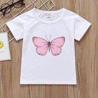 Girls Cute Butterfly Print Top & Butterfly Mesh Skirt - PrettyKid