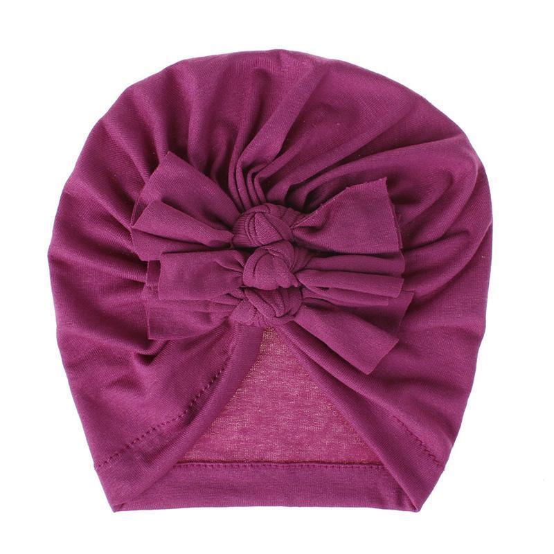 Cute Bownot Decoration Ruffled Head Cap - PrettyKid