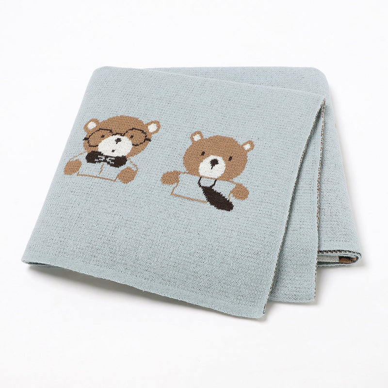 Baby Cartoon Bear Pattern Blanket - PrettyKid