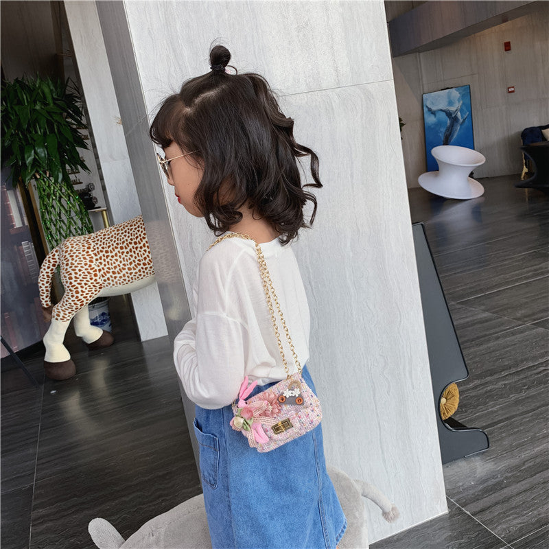 Single Shoulder Bag with Korean Accessories, Zero Wallet, Girls' Cross Body Bag