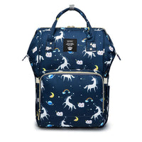 Mommy Trendy Multifunctional Backpack Bandbag with Unicorn Pattern - PrettyKid