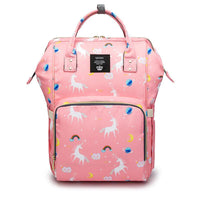 Mommy Trendy Multifunctional Backpack Bandbag with Unicorn Pattern - PrettyKid