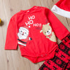 Baby boys girls' long sleeve Santa cartoon printed jumpsuit trousers Christmas suit - PrettyKid