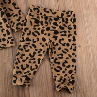 Toddler Boys Girls Long Sleeved Leopard Print Suit - PrettyKid