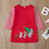 Toddler Kids Girls Christmas Cartoon Printed T-shirt Skirt Dress - PrettyKid