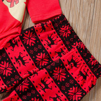 Baby boys girls' long sleeve Santa cartoon printed jumpsuit trousers Christmas suit - PrettyKid