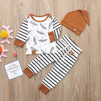 Children's Baby Set Feather Patchwork Hoodie Two-piece Boys' Set - PrettyKid