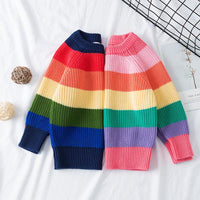 Toddler Kids Rainbow Striped Sweater Knit - PrettyKid