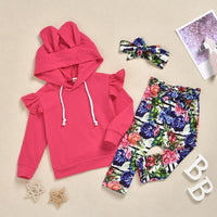 Toddler Kids Girls' Floral Printed Long Sleeve Sweater Set - PrettyKid