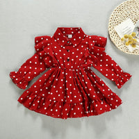 Toddler Children Girl's Ruffled Polka Dot Dress - PrettyKid