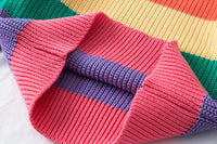 Toddler Kids Rainbow Striped Sweater Knit - PrettyKid