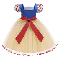 Toddler Girls Snow White Short Sleeved Skirt Halloween Costume - PrettyKid