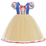 Toddler Girls Snow White Short Sleeved Skirt Halloween Costume - PrettyKid