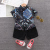 wholesale kids boutique clothing Toddler Boy Paisley Print Retro Shirt & Shorts Wholesale Children's Clothing - PrettyKid