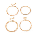 Woman Metal Chain Anklet 6 Combination Set - PrettyKid