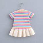 Baby Girls Tie Striped Preppy Style Dress - PrettyKid