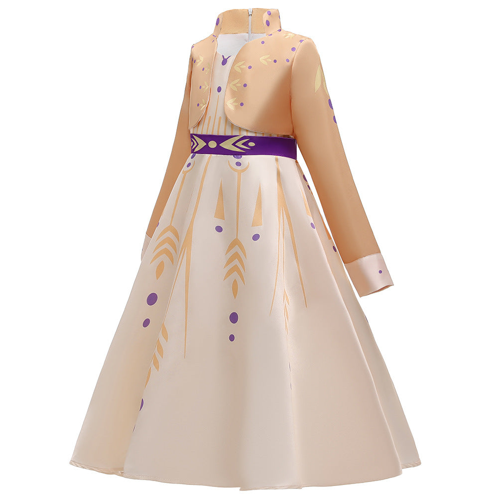 Children Girls Halloween Cosplay Frozen Princess Anna Wholesale Girls Dresses - PrettyKid