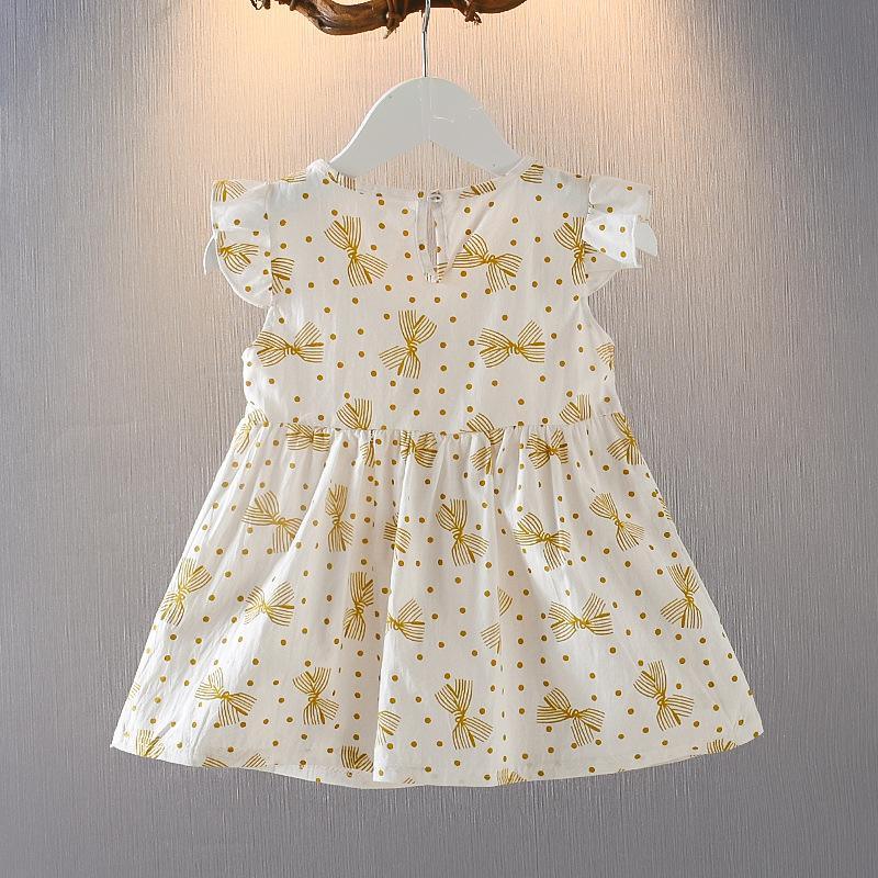 Bow Printed Dress for Toddler Girl - PrettyKid