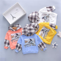 Plaid Hoodie for Children Boy - PrettyKid