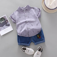 New Summer Children's Suit Short-sleeved Suit for Boys