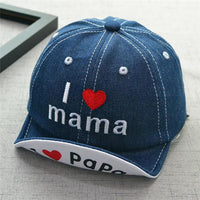 Handsome Letter Embroidery Denim Cap - PrettyKid