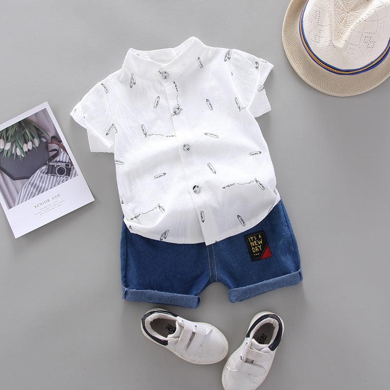 New Summer Children's Suit Short-sleeved Suit for Boys