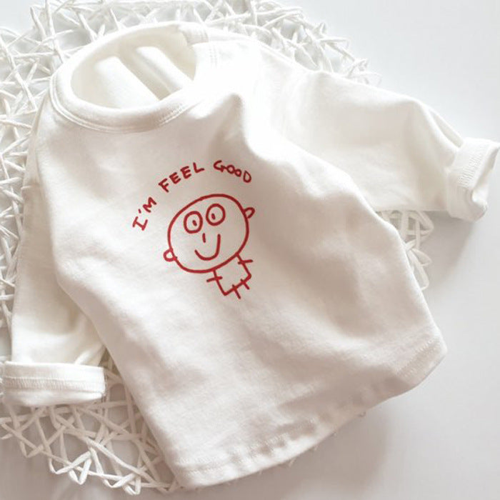 Children's T-shirt Infant Spring Korean Version of The Cartoon Sweater Male Cotton Tops - PrettyKid