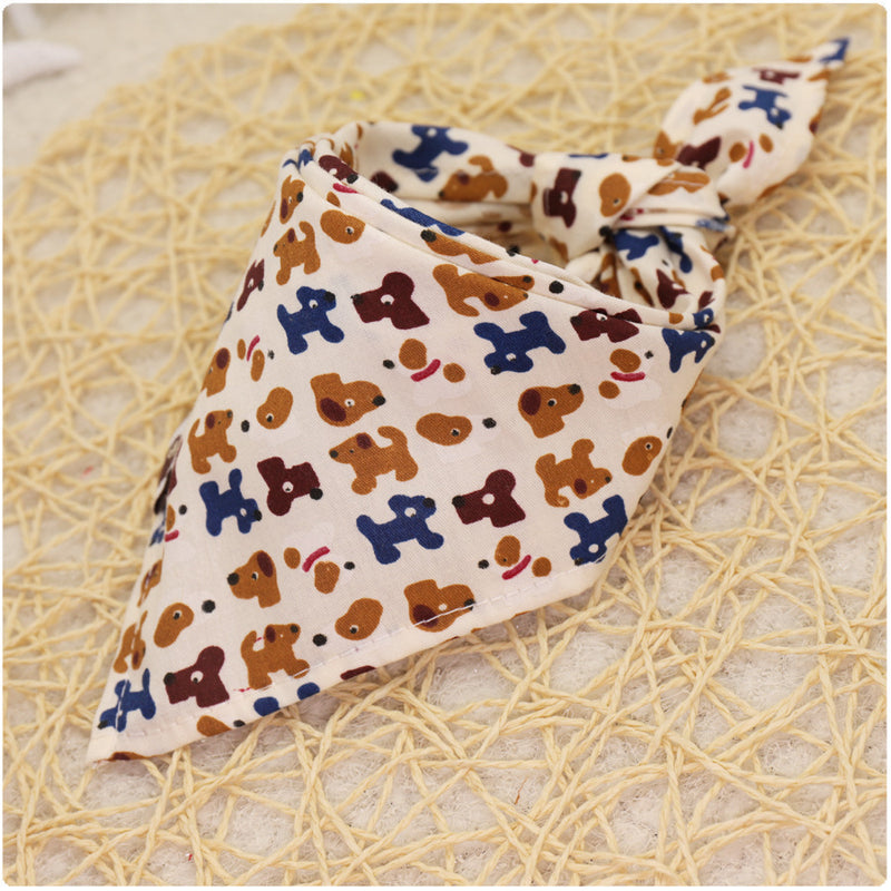 10PCS Baby Cartoon Lace Lotton Triangle Scarf Bibs Baby Accessories Wholesale - PrettyKid