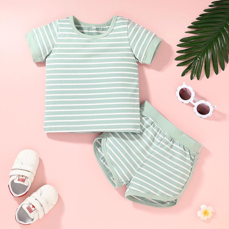 Toddler Boy Striped T-shirt & Shorts - PrettyKid
