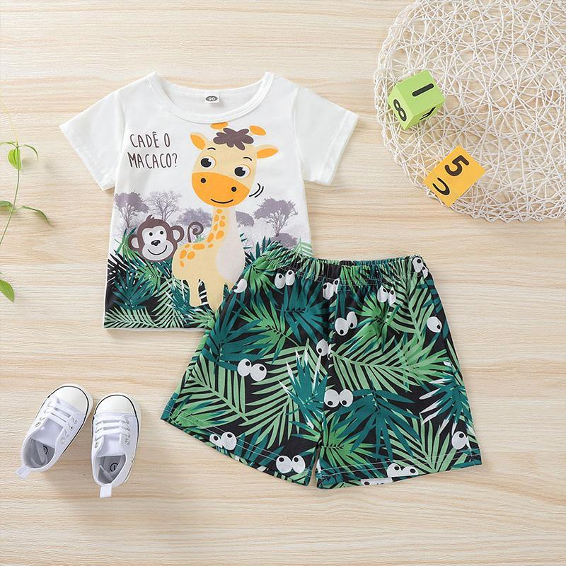 Toddler Boy Deer Pattern Suit - PrettyKid