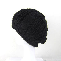 MOQ 3PCS Autumn Winter Woman Twist Knitted Wool Solid Color Warm Beret Hat - PrettyKid