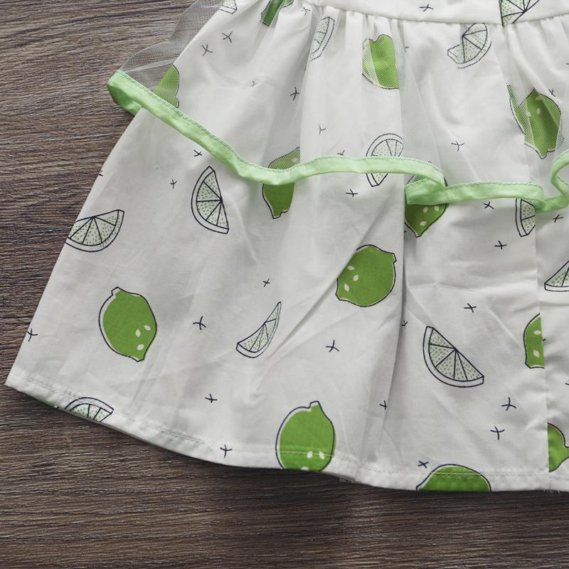 Lemon Printed Dress for Toddler Girl Wholesale children's clothing - PrettyKid