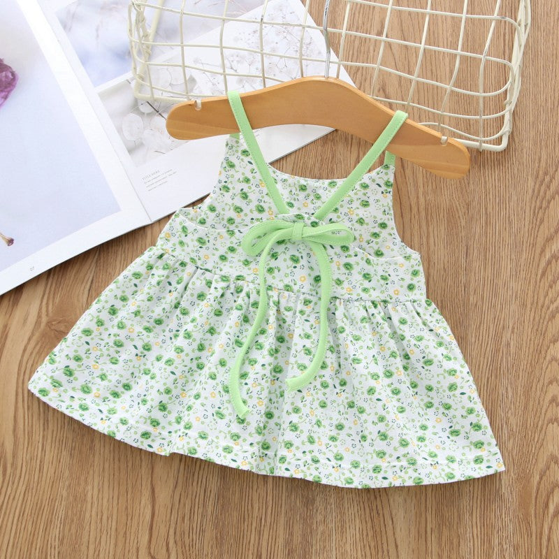 0-24M Sling Back Strap Small Fresh Thin Floral Skirt Wholesale Baby Clothes - PrettyKid