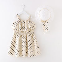 Toddler Ruffle Trim Polka Dot Cami Dress - PrettyKid