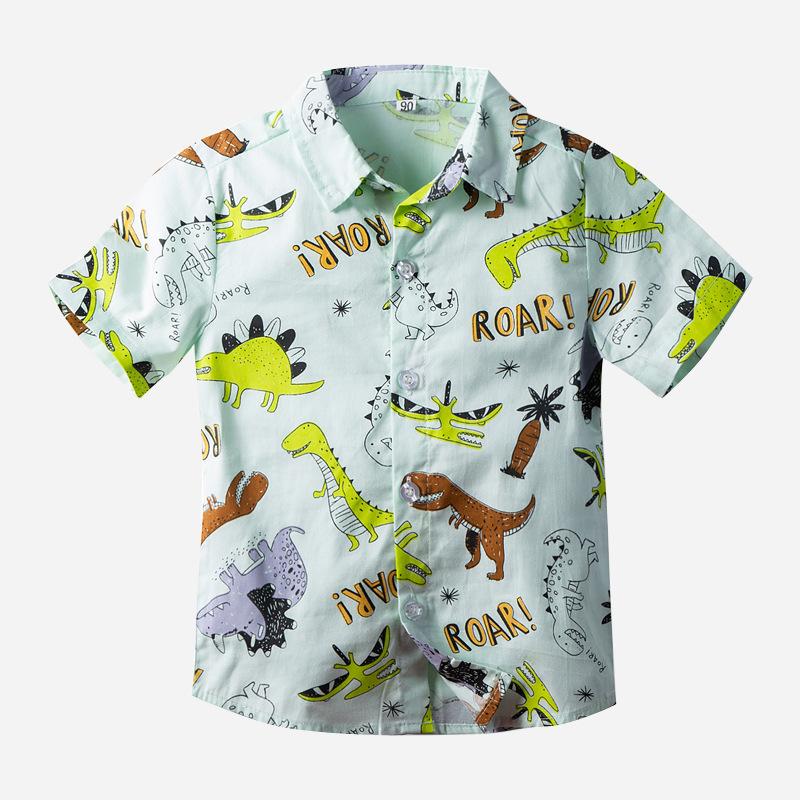 Children's Short-Sleeved Dinosaur Shirt Online - PrettyKid