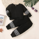 Wholesale Baby Solid Color Paisley Print Sweater & Pants in Bulk - PrettyKid