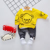 2-piece Bear Pattern Sweatshirts & Pants for Children Boy - PrettyKid