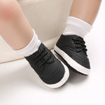 0-1Y Baby Boys Spring and Autumn Solid Elastic Low Top Walking Shoes - PrettyKid