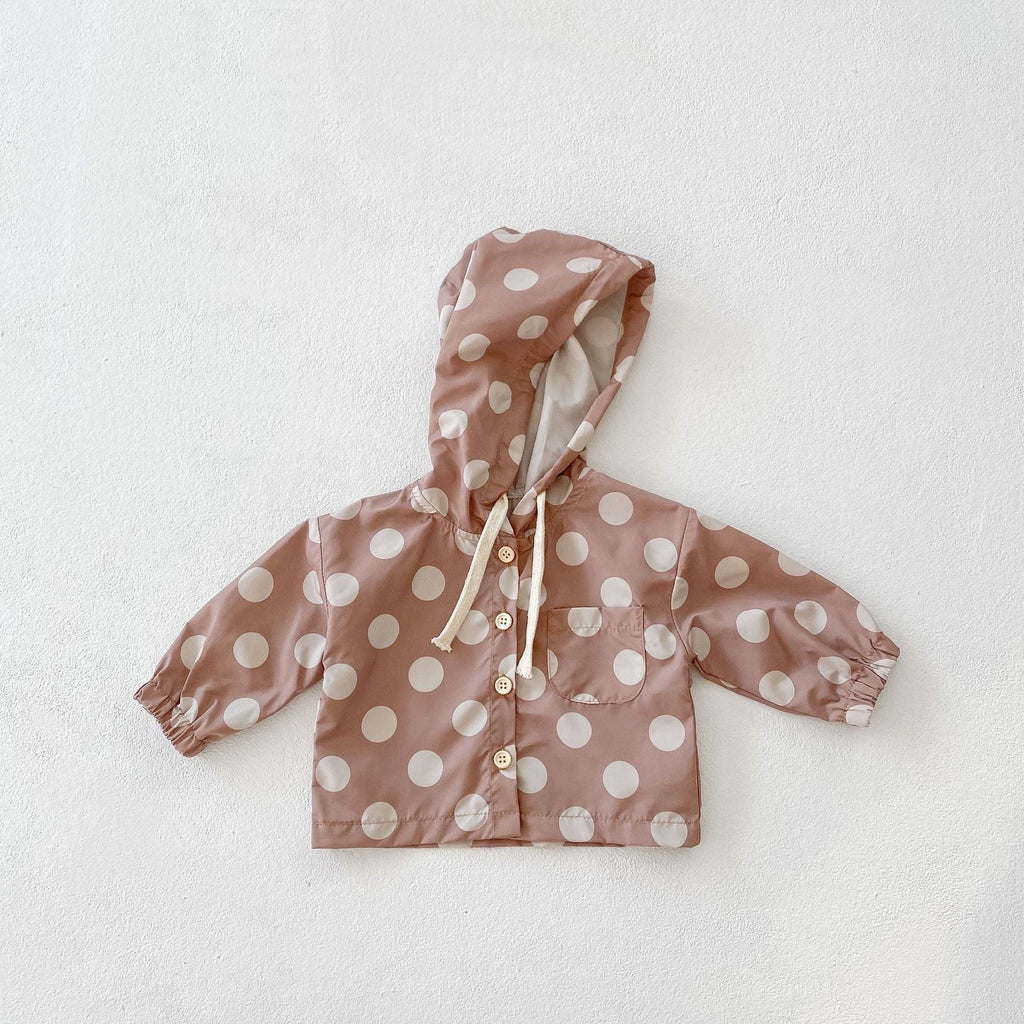 Baby Girl Heart-Pattern Hooded Jacket Wholesale Baby Clothes - PrettyKid