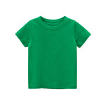 2021 Summer Cotton Children's Solid T-shirt Short Sleeve Top - PrettyKid