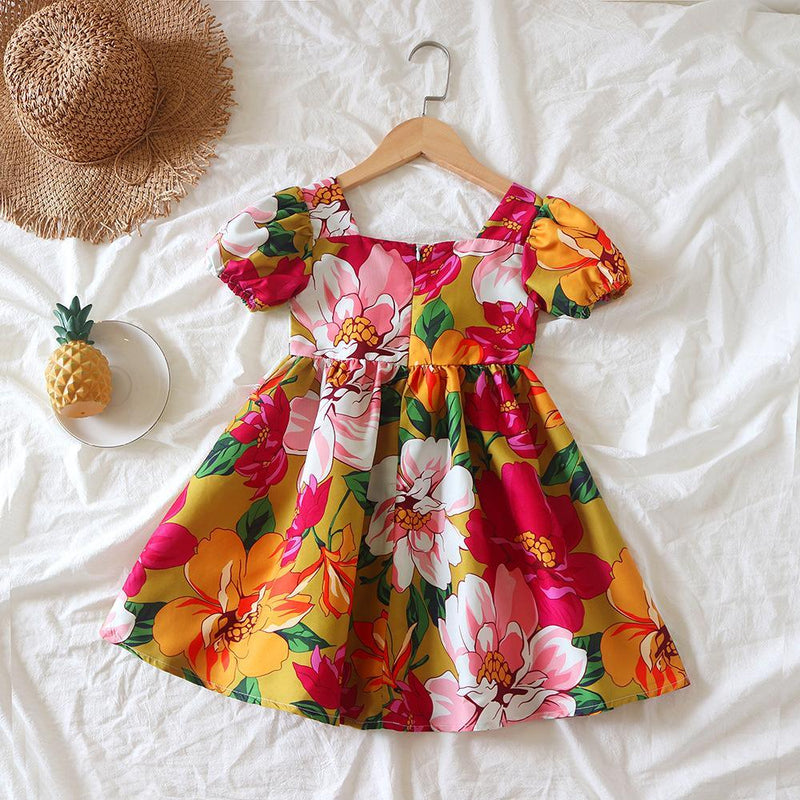 Fashion Casual Printed Dress - PrettyKid