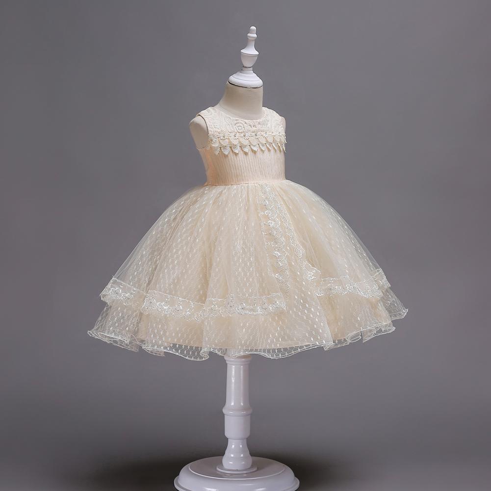 Beautiful Girl Embroidered Princess Lace Dress - PrettyKid