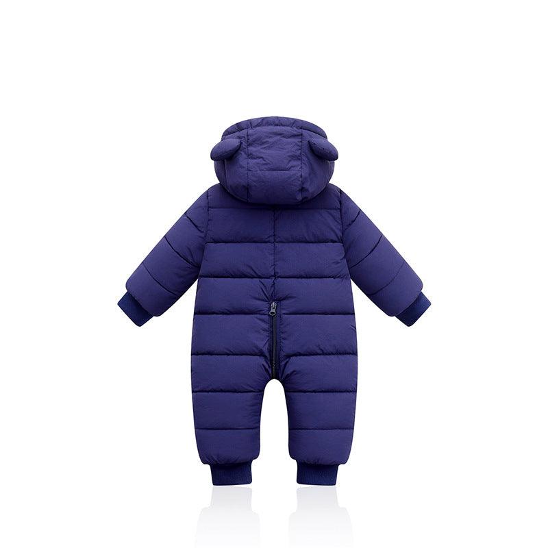 2021 Stylish Winter Infant Baby Clothing New Baby Boys Cotton Jumpsuit Girls Long-sleeved Hoodie Romper Supplier - PrettyKid