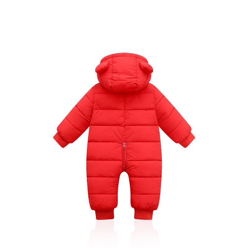 2021 Stylish Winter Infant Baby Clothing New Baby Boys Cotton Jumpsuit Girls Long-sleeved Hoodie Romper Supplier - PrettyKid