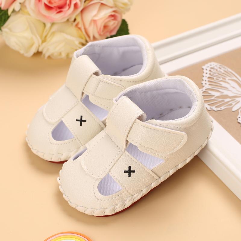 Baby Boy Geometric Pattern Velcro Strap Shoes - PrettyKid