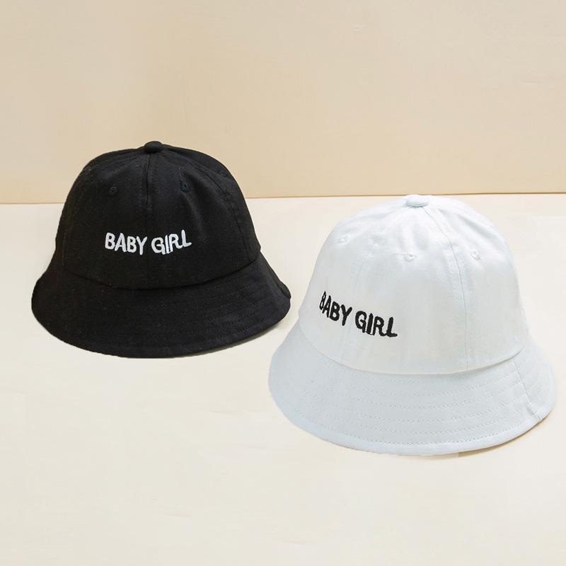 Solid letter embroidery Bucket hat - PrettyKid