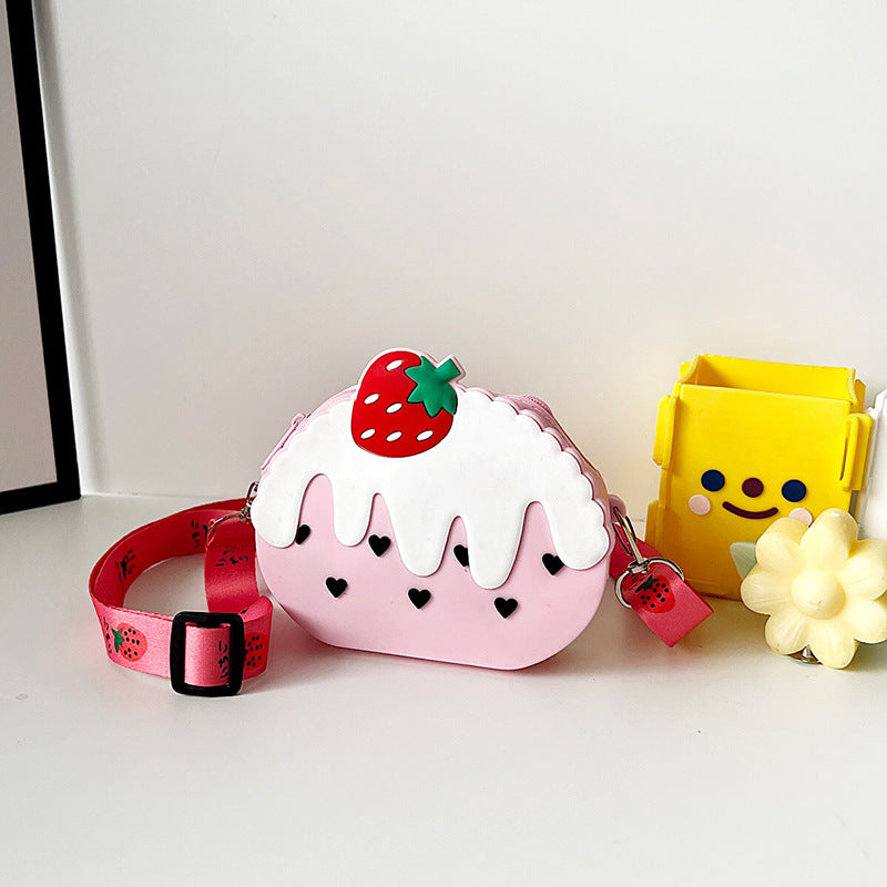 PVC Strawberry Cartoon Candy Shoulder Bag Candy Small Purse Baby Wholesale Accessories - PrettyKid