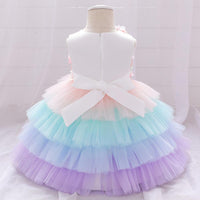 Baby Girls Princess Skirt Rainbow Cake Puffy Skirt - PrettyKid