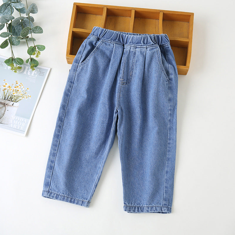 Toddler Kids Loose Jeans and Girls' Casual Trousers Children's Boutique Clothing Vendors - PrettyKid