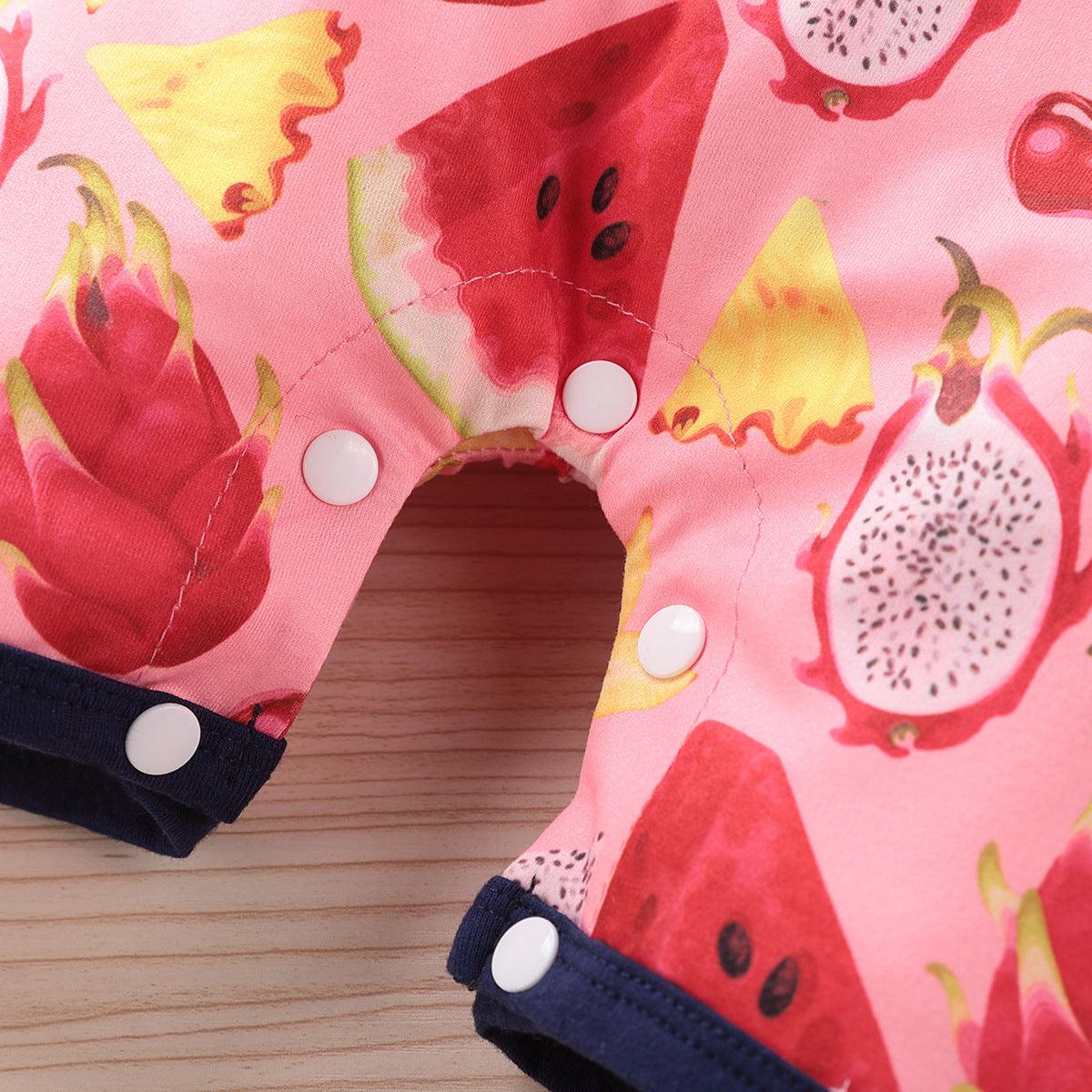 Baby fruit print sleeveless Jumpsuit - PrettyKid